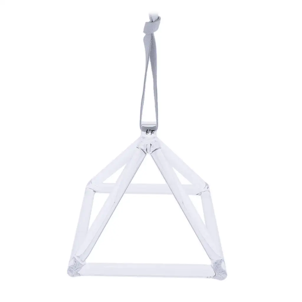 Crystal Singing Bowl Triangle Transparent Singing Pyramid 6in F Note Yoga Bowl Craft