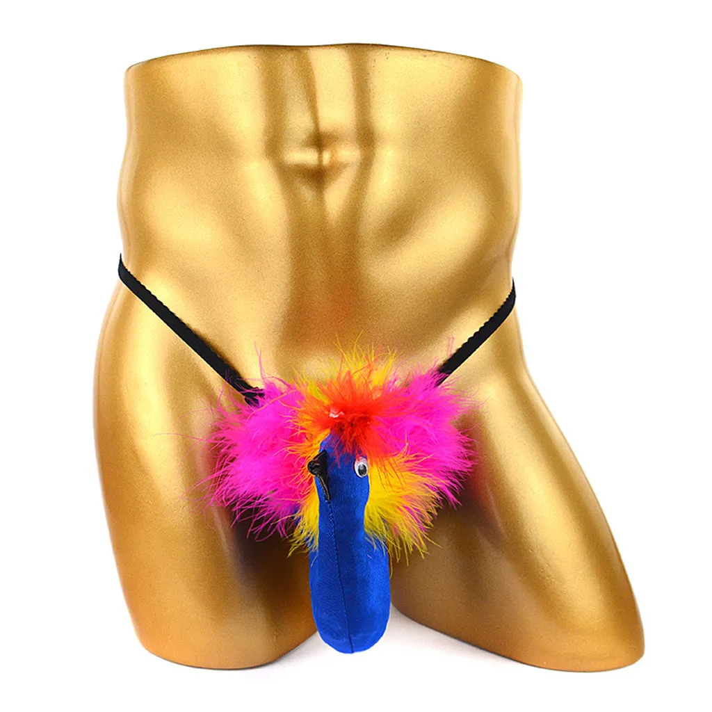 Funny Big Bird Penis Pouch Thong Gay Sexy G-string Underwear Breathable Funny Underwear Novelty Men Underwear Tanga Hombre underwear with ball pouch