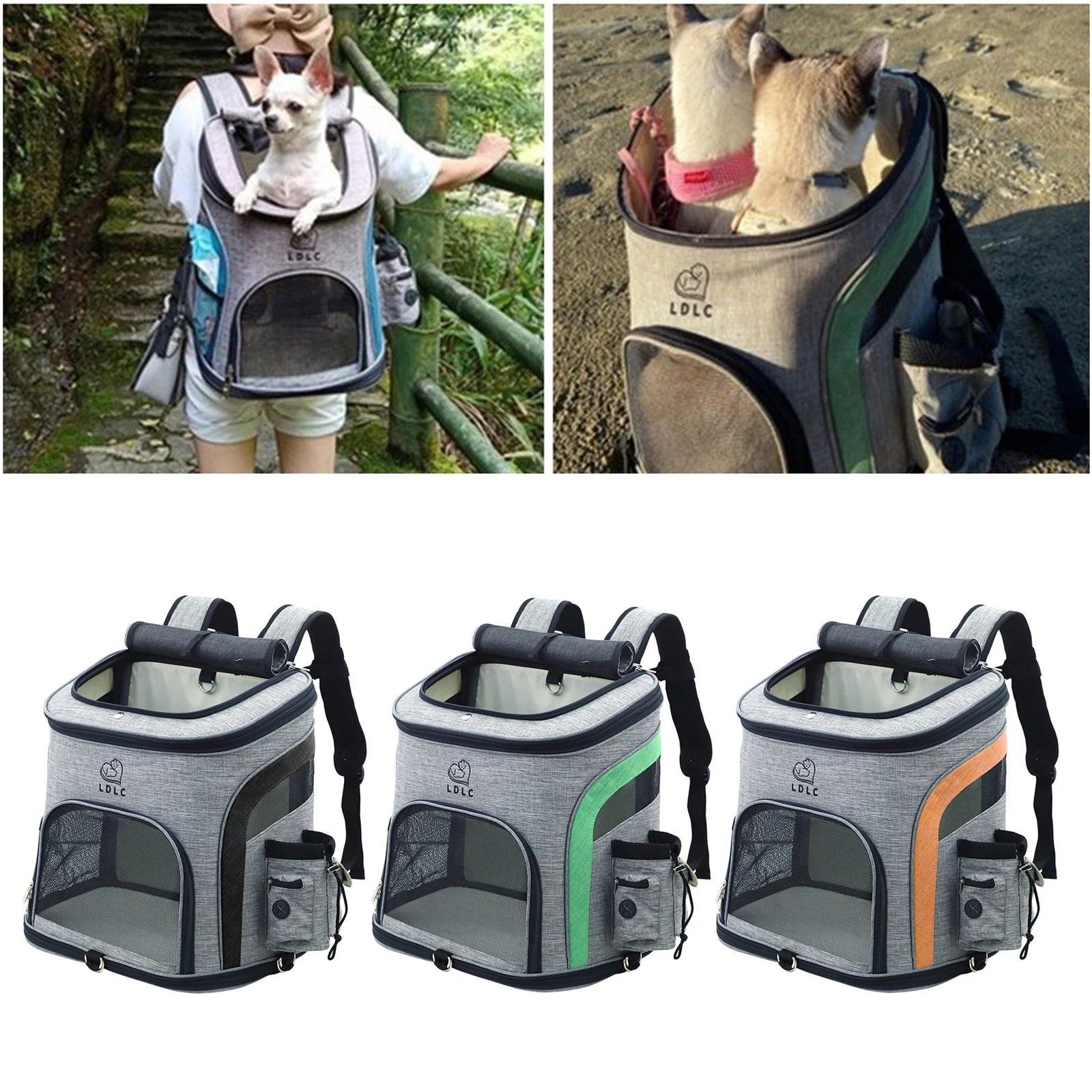 Pet Backpack Carrier for Small Cats Dogs, Breathable Mesh Carry Bag Collapsible