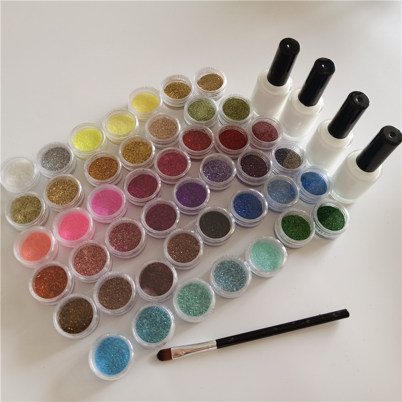 Best of 45 Colors Glitter Sugar Powder Colorful For Temporary Tattoo Kids Face Body Diy Nail Polish Nails Decoration ART Reviews & Tips - Image 3