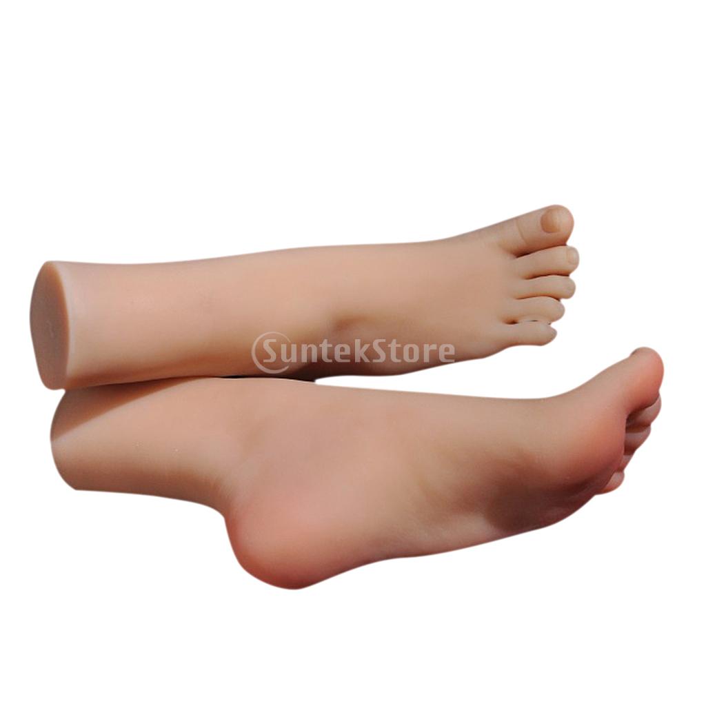 Female Mannequin Foot Display, Foot Model Lifesize for Art Sketch 3D Tattoo Practice Nails Training Rings Jewelry Display