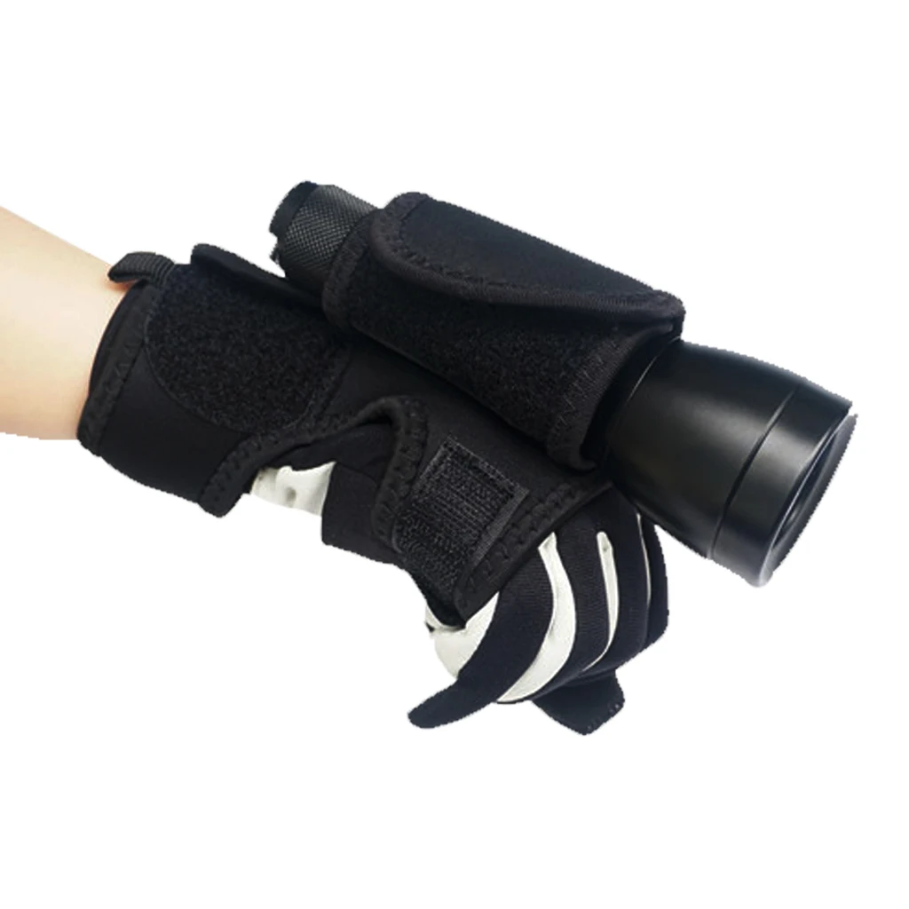 Scuba Diving Flashlight Hand Strap, Adjustable Arm Mount Glove Underwater Dive