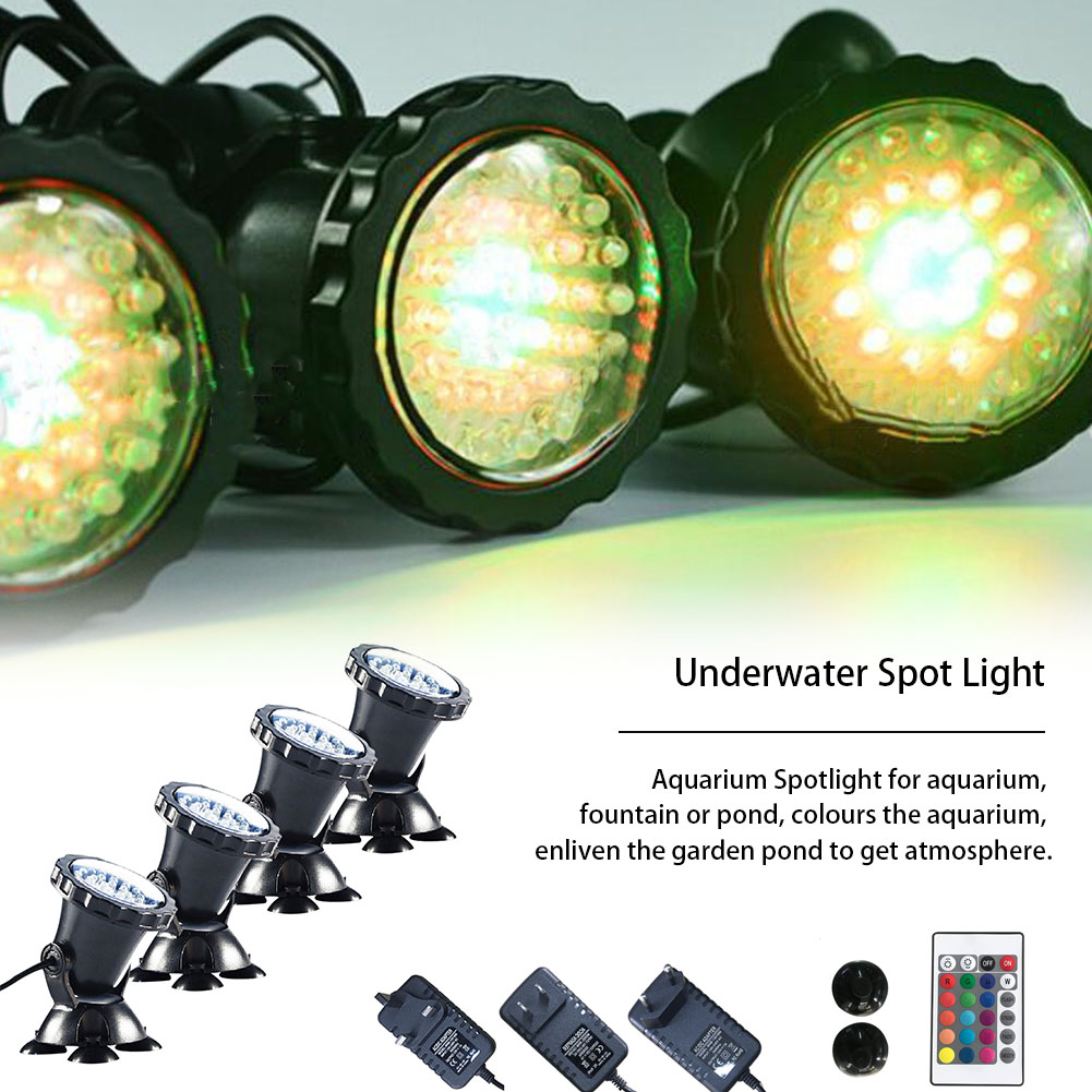 Remoto ao ar Tanque de Peixes à Prova Cor em Mudança Controle Livre Pátio Jardim Subaquática Holofotes Submersível Rgb Piscina Dwaterproof Água 10 Cheap Luzes subaquáticas