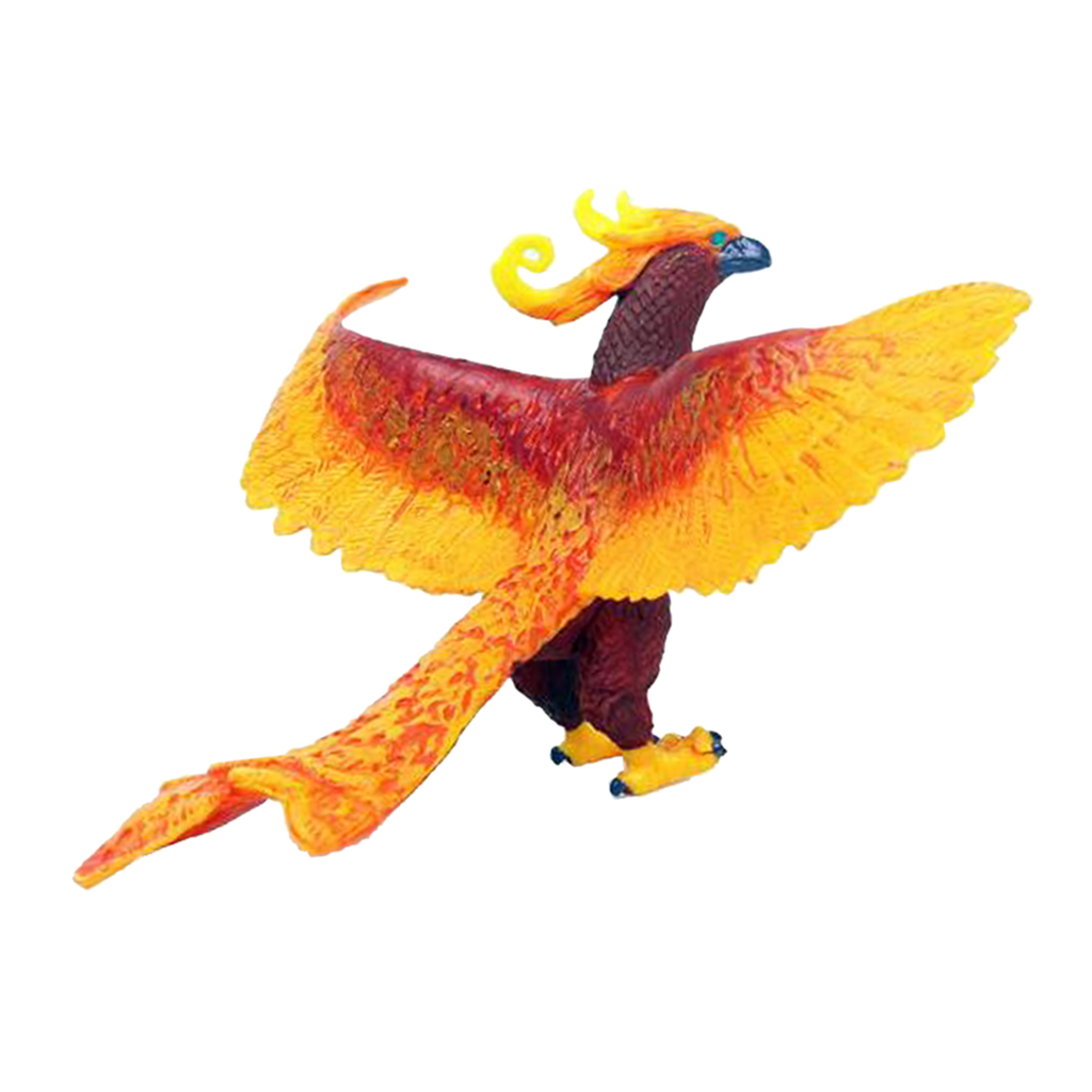 Simulation Bird Animal Action Models Figurines Toys Flying Phoenix Desktop