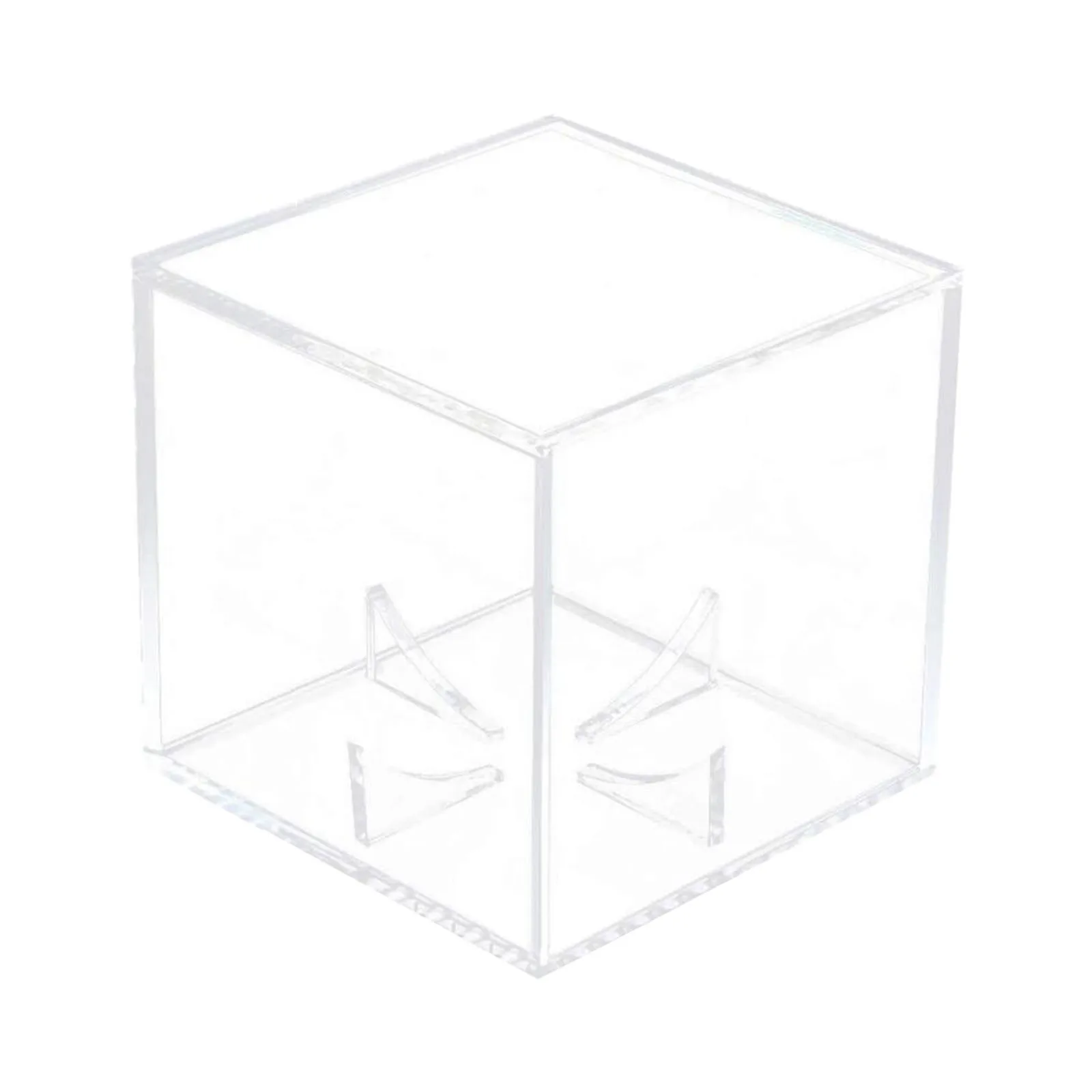 Baseball Display Case Transparent Cube Case Detachable Square Box 80X80X80mm