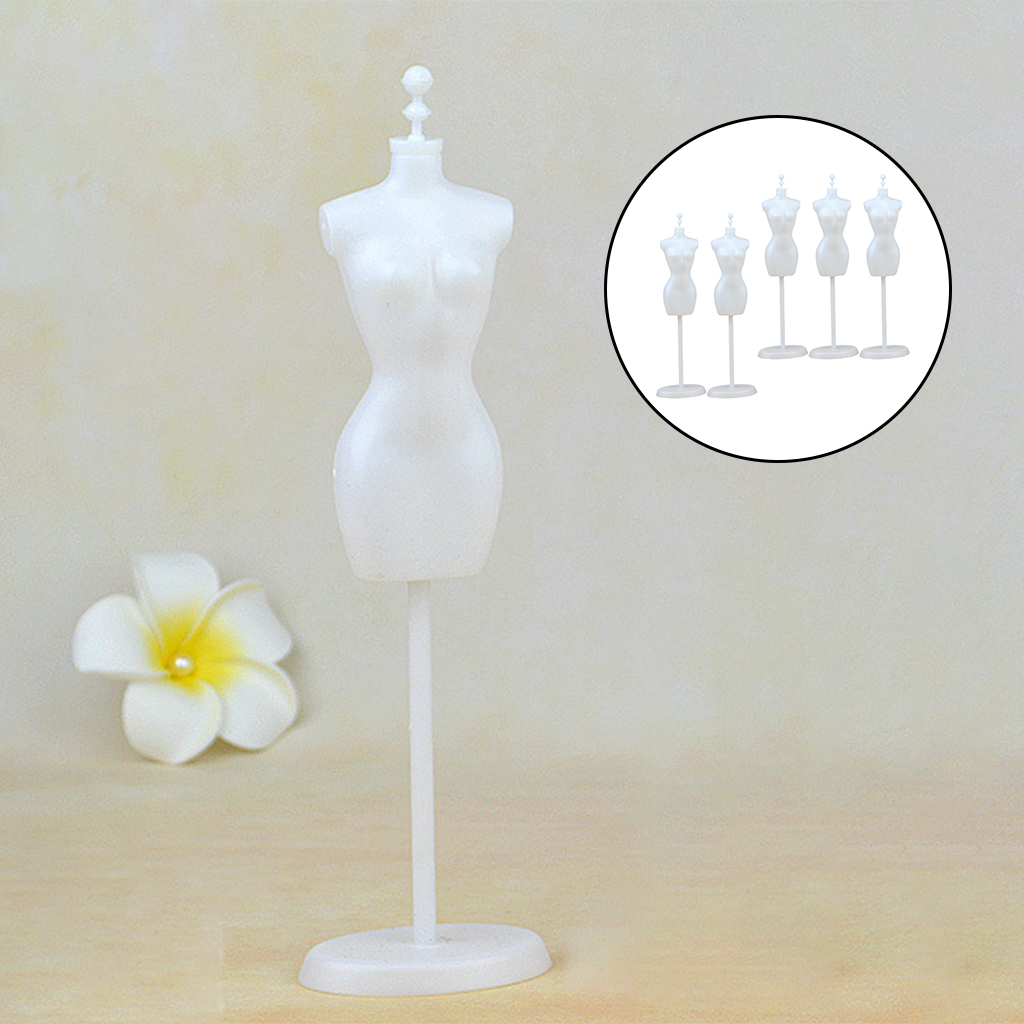 5 Pcs Doll Dress Form Clothing Clothes Displaying Rack Mannequin Model Stand Doll Dresses Model Rack