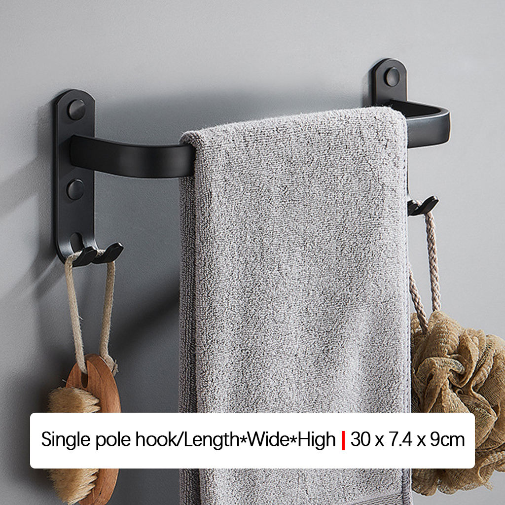 Bathroom Towel Rack, Towel Bar, Aluminum Alloy Bath Towel Rack Bathroom Towel Bar Holder