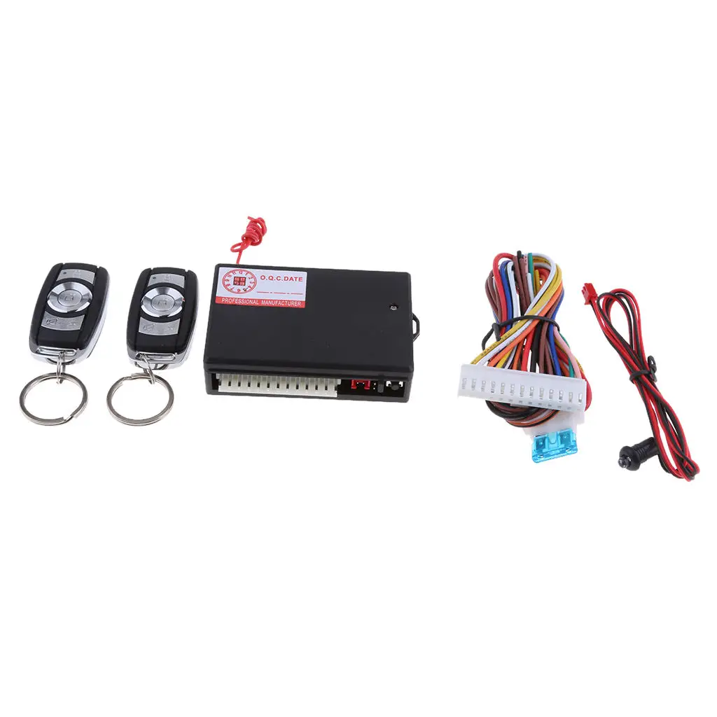 12V Car Remote Control Central Kit Door Locking Keyless Entry System Car Alarms(Includes Two 5-Button Remotes)