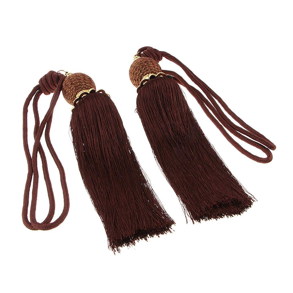 1 Pair Window Curtain Fringe Tie Drape Tassel Rope Holdback Tieback Home Decoration