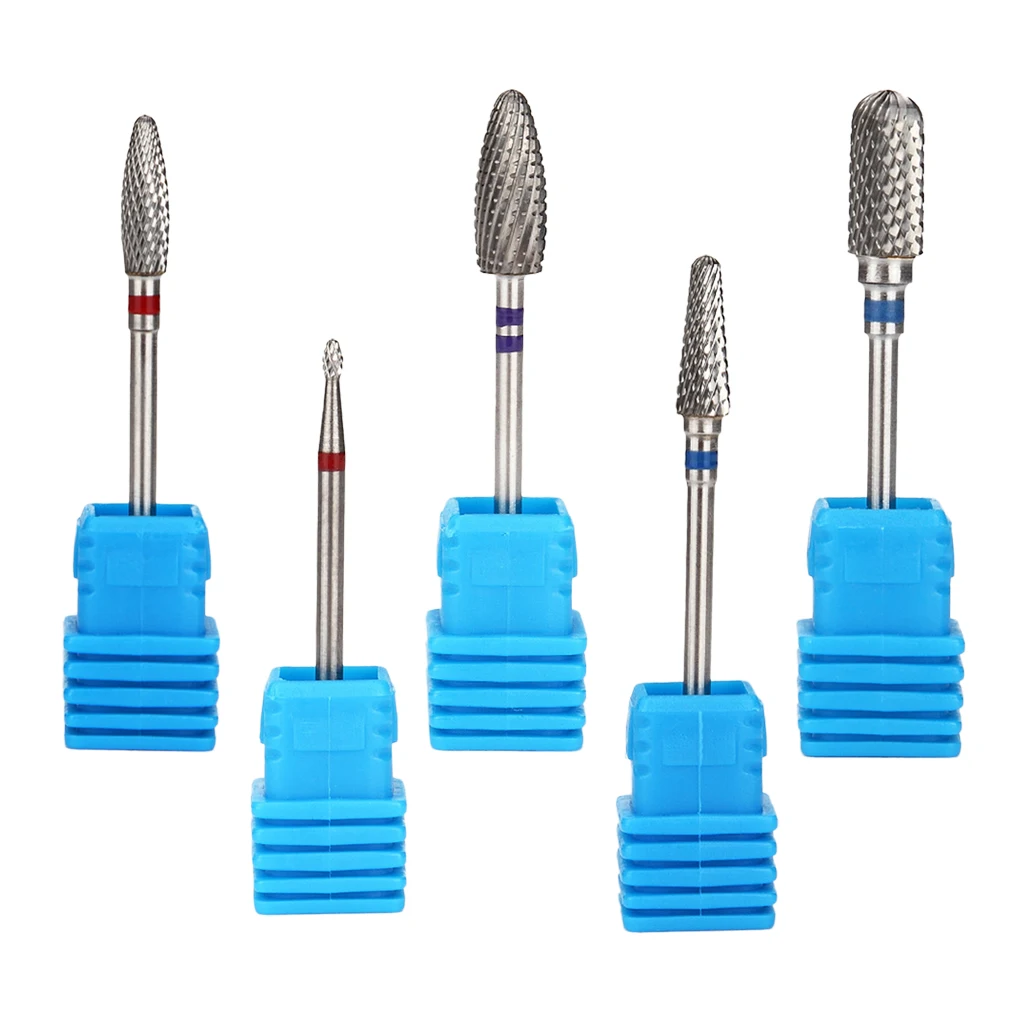 Anti-corrosion Nail Files Drill Bits Manicure Gels Removal Electric Carbide Polishing Head Set 2.35mm