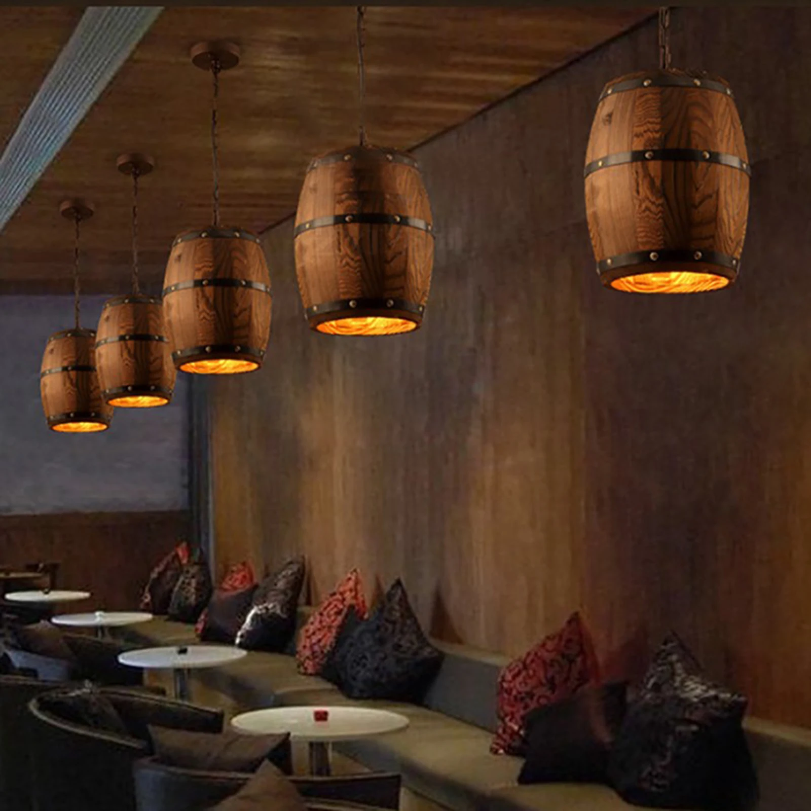 Wood Ceiling Light Lantern Shades Lamp Shade Restaurant Chandelier Lampshade