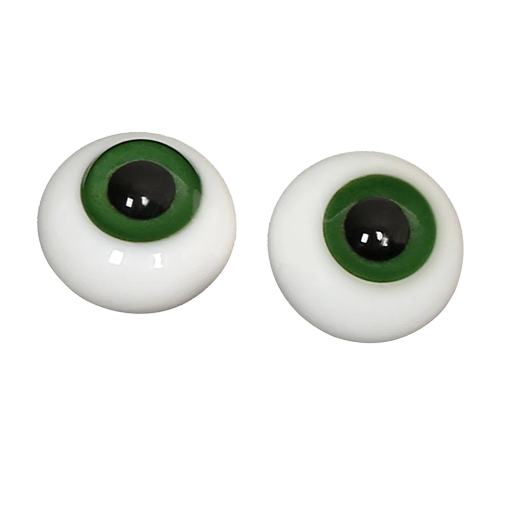 Pair 6mm Round BJD Glass Eyes for DIY Doll Bear Making Crafts Multi Color