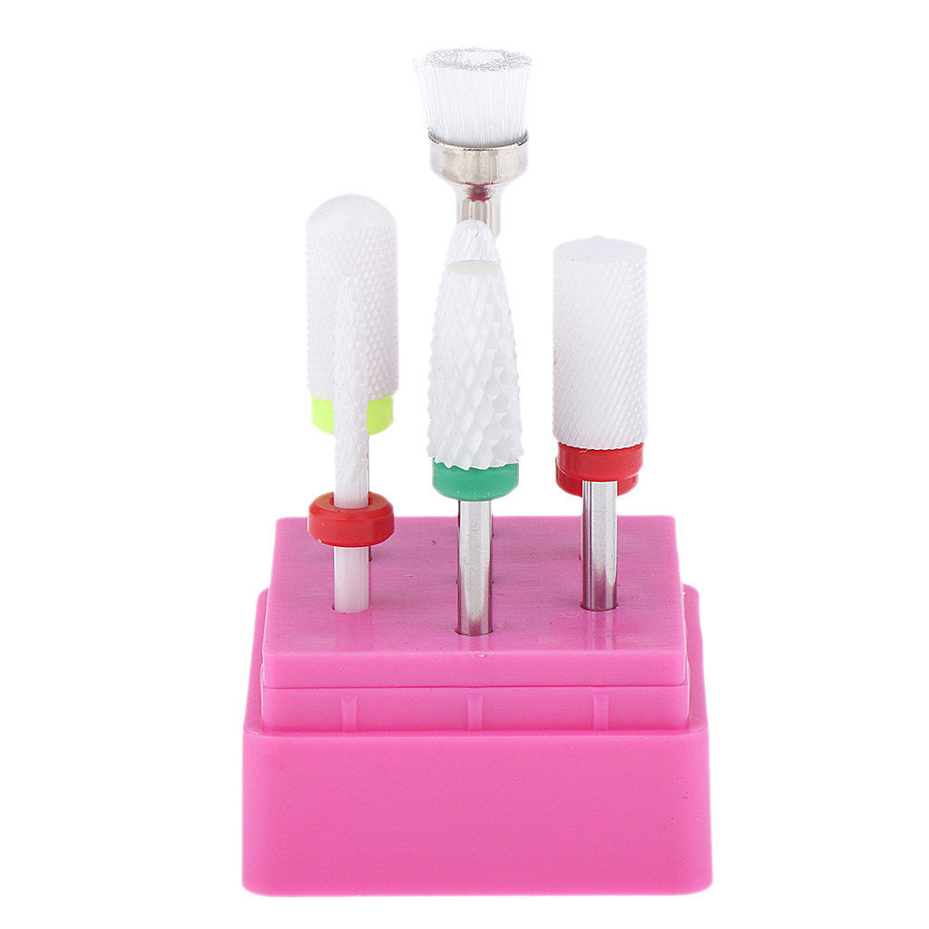 7Pc Ceramic Nail Art Polishing Head Drill Bit DIY Manicure Buffing Bits Set