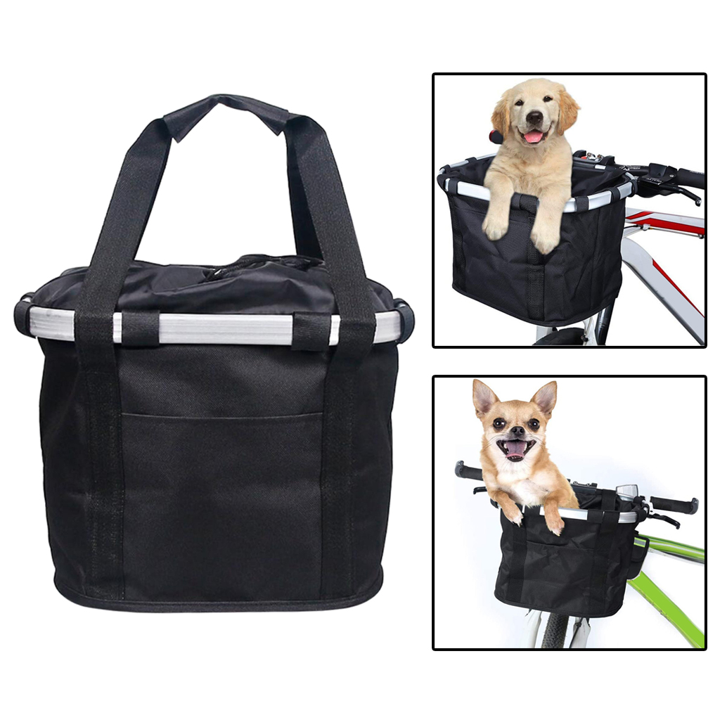 Bike Front Basket Pet Carrier Bicycle Bag Cycling Mountain Picnic Riding