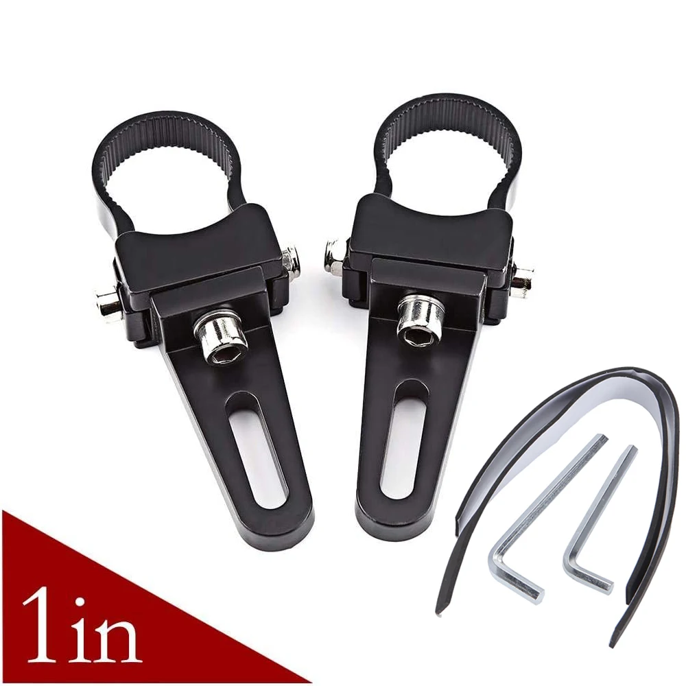 X AUTOHAUX 1 Pair 1.25 Inch Roll Bar Mounting Brackets LED Light Bar Brackets Clip Holder for Offroad Vehicle 