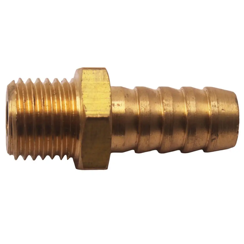 Brass Hose Fitting, Adapter, Metric M14 X 1.5 Male To Bard Hose ID 7/16