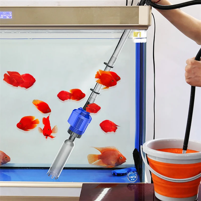 Aquarium Sand Washer Powerful Suction Electric Syphon Operated Fish Tank Electric Water Changer Pump Set Water Changer Cleaner