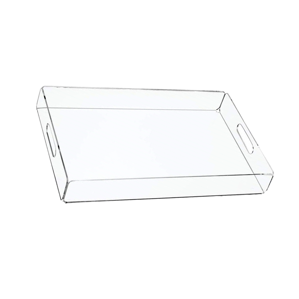 Display Tray Clear Dessert Organizer Serving Tray With Handles Home Decor