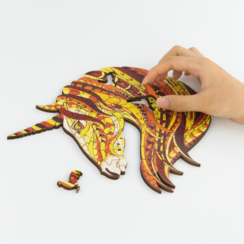 Wear-resistência de Madeira Decoração do Quarto Animal em Forma de Peça Pegged Quebra-cabeça Cérebro Teaser Crianças Escritório Ornamento Incl Original 2 Quebra-cabeça irregular, desgaste do cérebro, resistência à