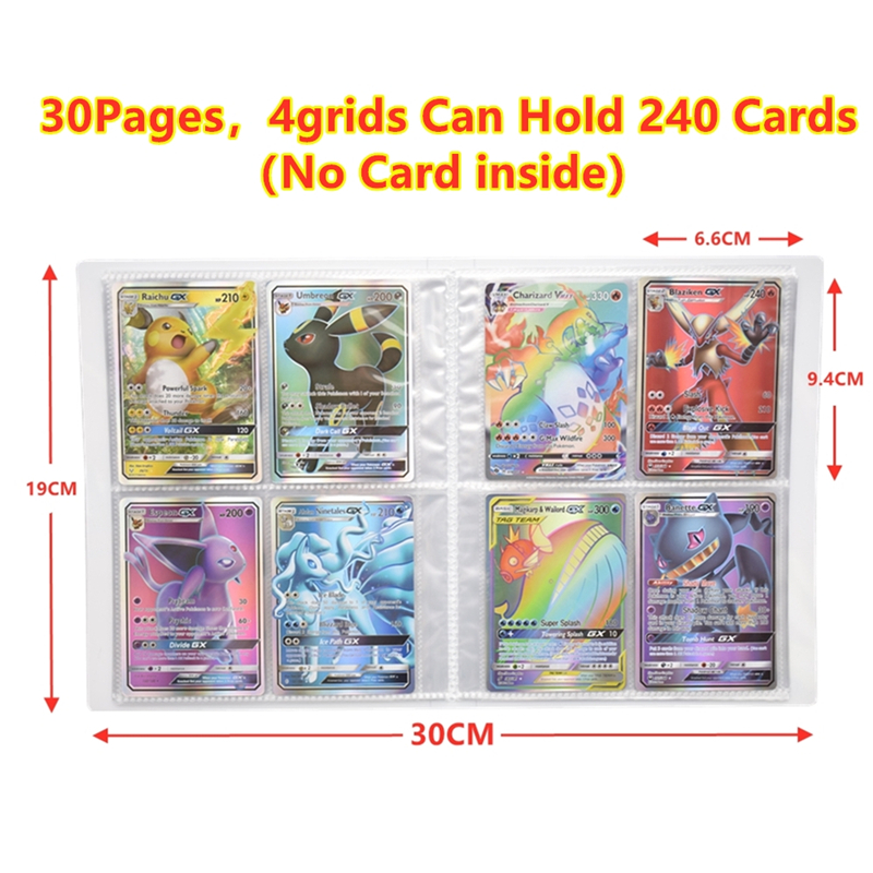 Livro de Desenho Cartão de Mapa Pasta de Jogos Suporte de Bolso Lista de Enchimento Presente para Crianças Álbum Pokémon Peças Animado Vmax gx 9 240 3 animado, cartão de mapa, pasta de jogos,