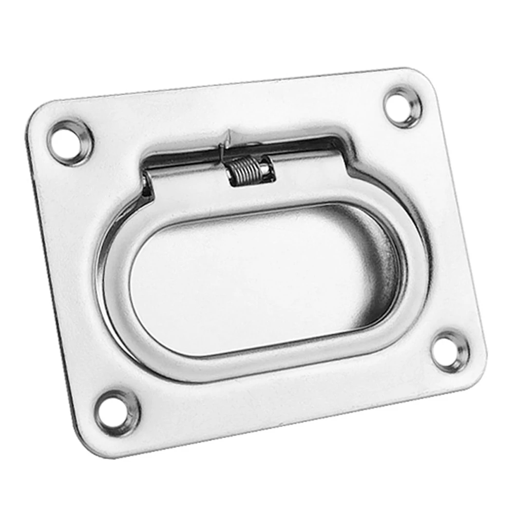 sprung 75 x 58 mm HAFELE Flush ring pull handle stainless steel 