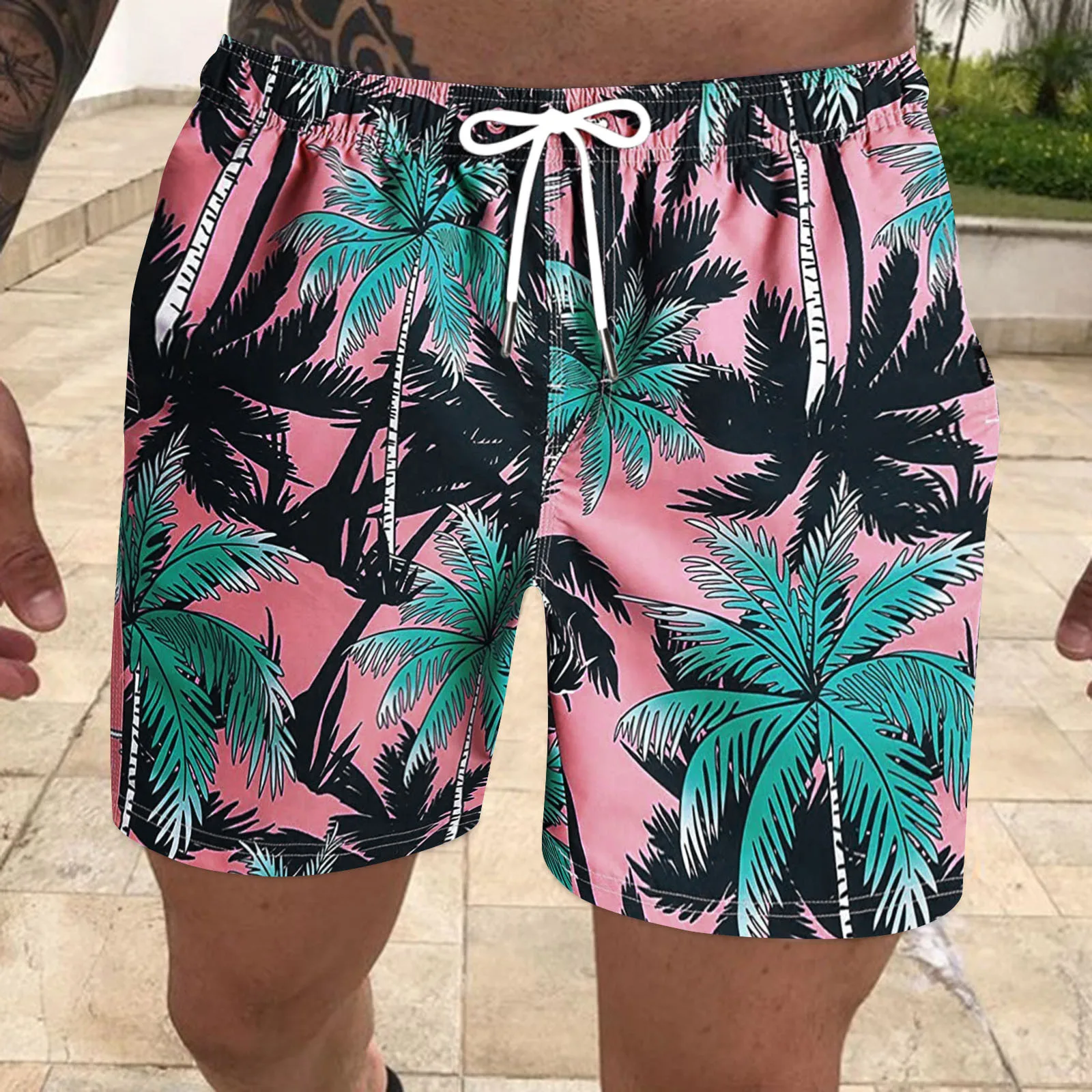 Тропические летние пляжные шорты для плавания, быстросохнущие мужские пляжные шорты для плавания и серфинга, повседневные Модные мужские шорты