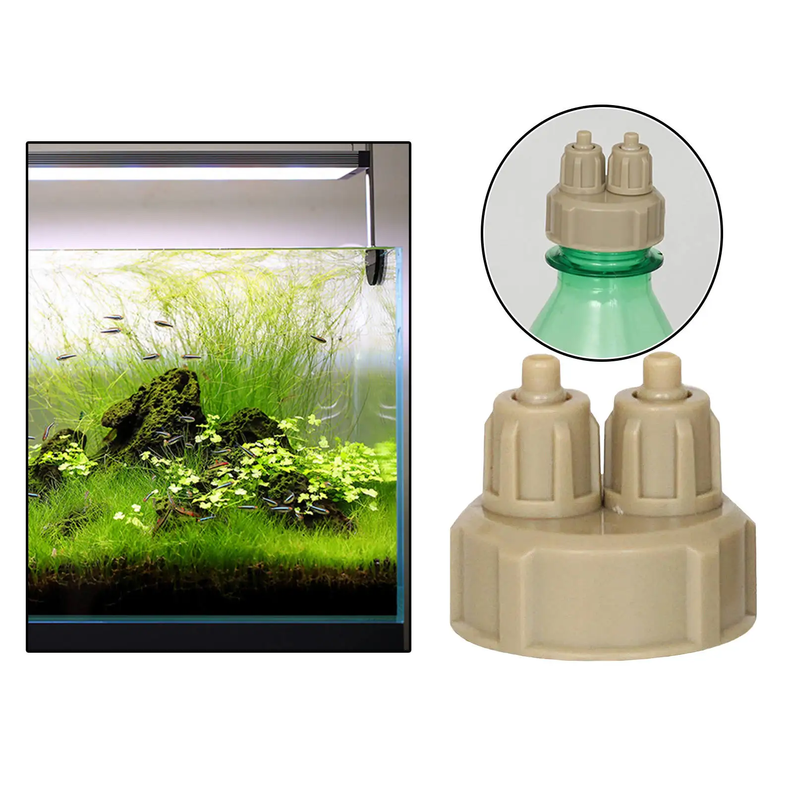 4pcs Aquarium Fish Tank CO2 Generator Bottle Caps Quick Twist Reactor Generators System Part Accessories