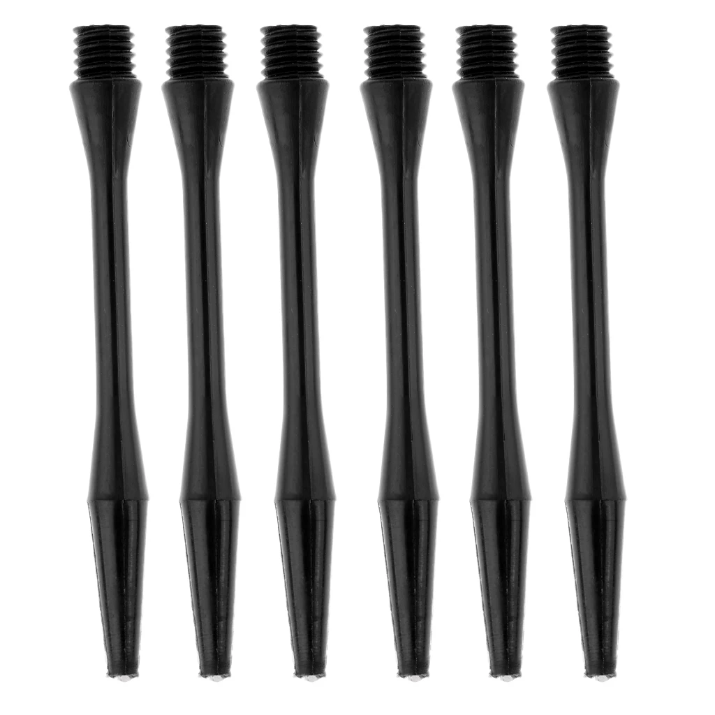 1/4 inch short black all in one dart flight and stems/shafts/canes 