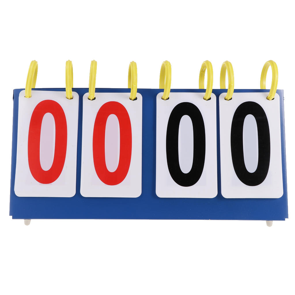 Portable 4/6 Digit Table Top Scoreboard Sports Flip Score Board Score Record for Basketball Table Tennis Badminton Volleyball