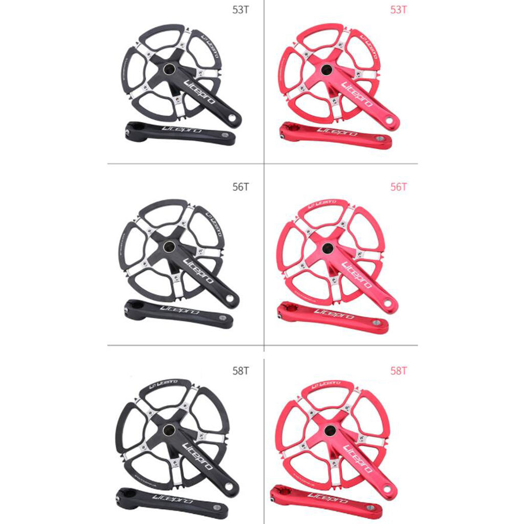 BMX Bicycle BCD 130MM Integrated Chainwheel Crankset Single Crank For Folding Bike Chainring Parts Accessory
