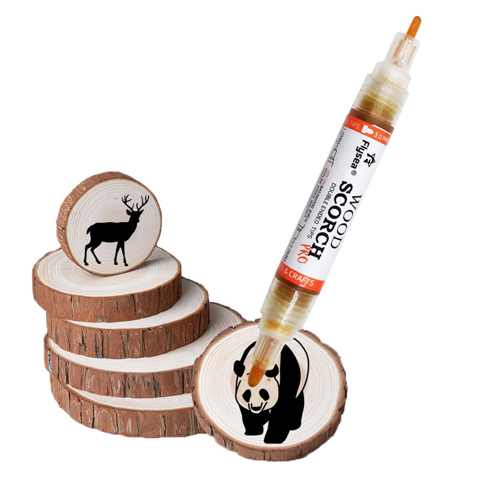 Wood Burning Pen Easy use Fine TIP Scorch Marker Chemical Wood Burned Marker Pen Scorch Marker for Adults