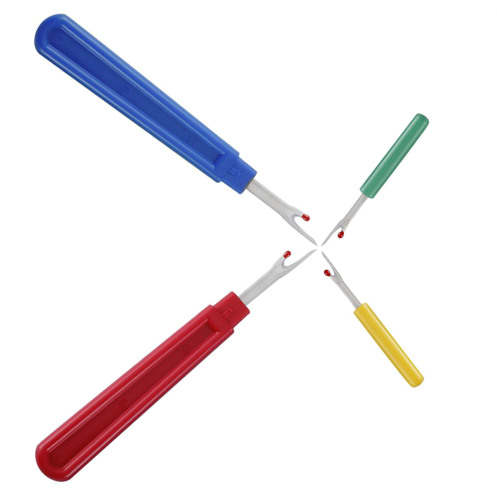 2pcs Large Seam Ripper and 2pcs Small Seam Ripper for Sewing Thread Cutting