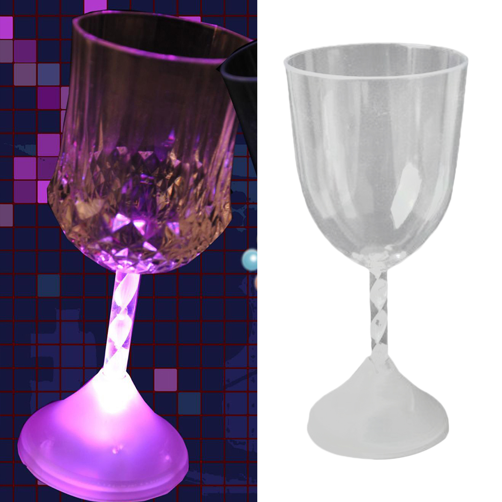 150ml Bars LED Flashing Wine Glass Goblet Colour Change Festivals Weddings