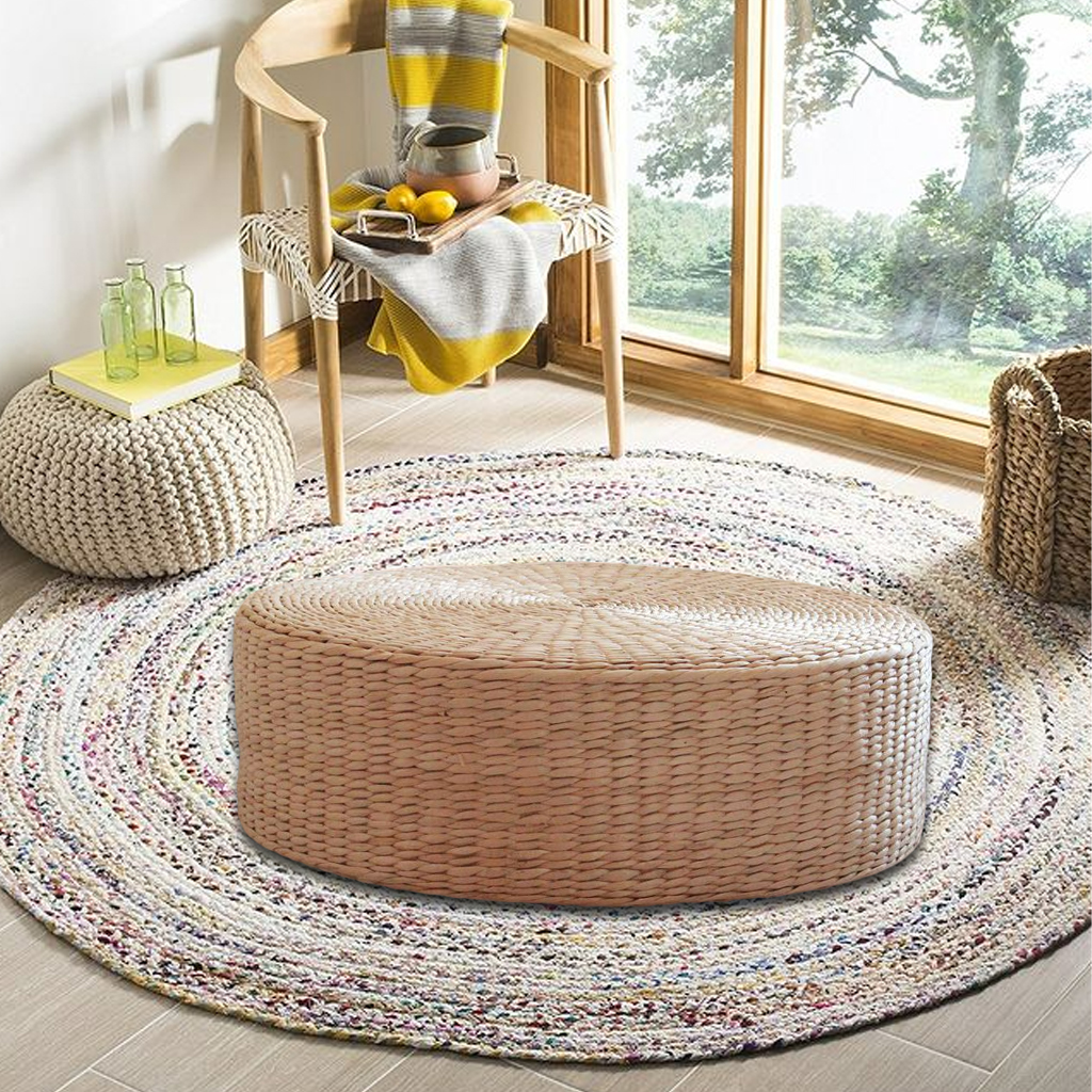 Natural Straw Floor Cushion Tatami Mat Pure Patio Seat Pad Yoga Mat 40cm