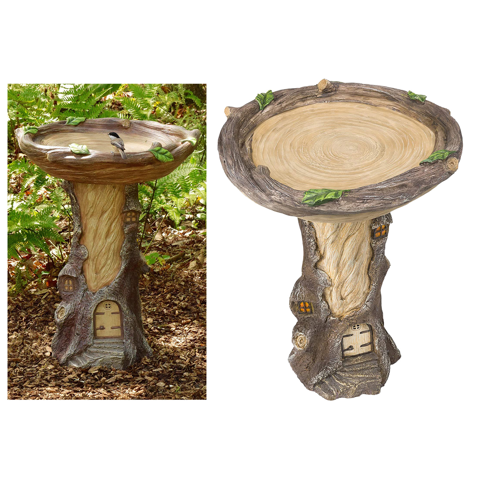 Resin Tree Bird Bath Resin  Flower and Bird Bath Garden Decorations