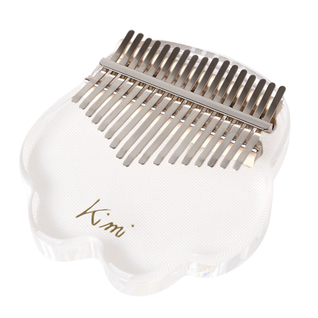 KIMI Professional Kalimba 17 Key Thumb Piano Crystal Clear with Case Sticker