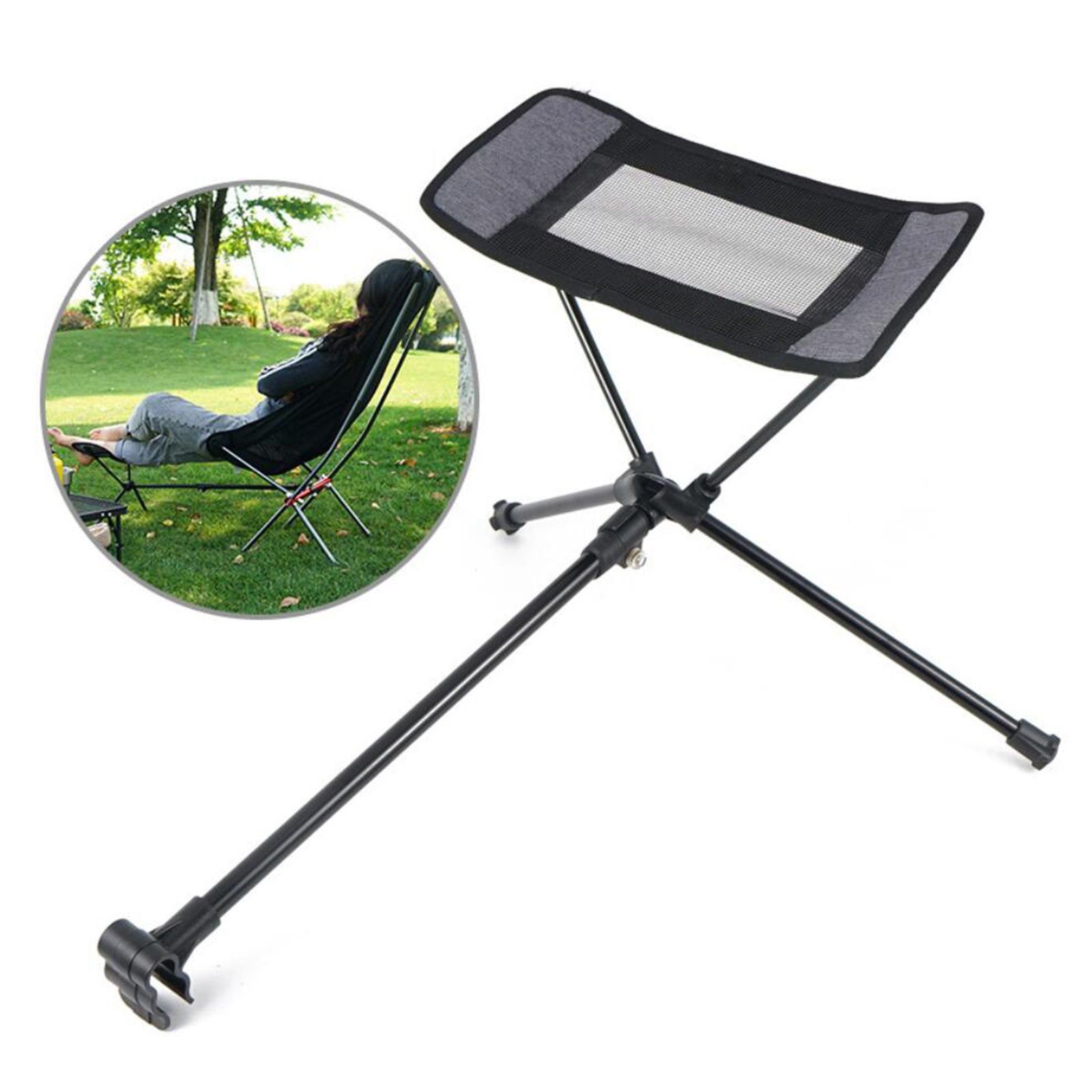 portable chair with leg rest