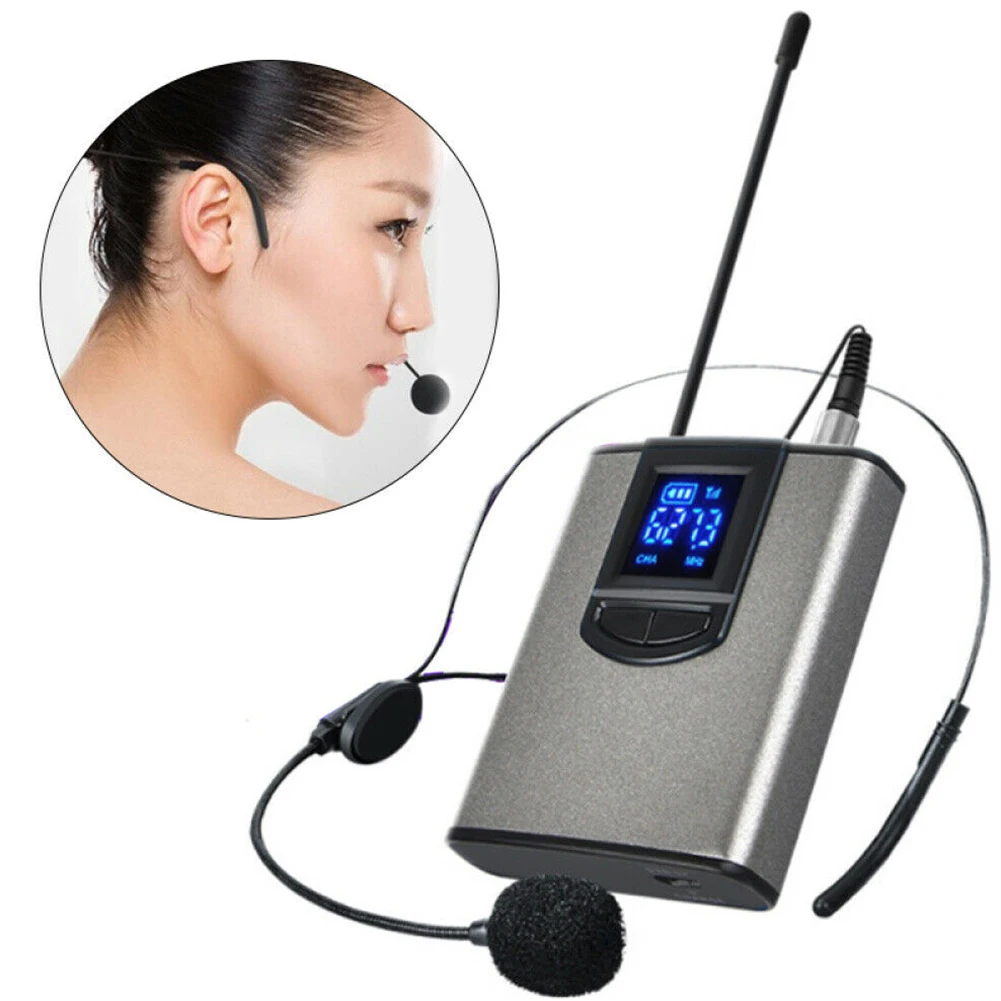 headset with mic Hands Free Wireless Microphone Speech Public Speaking Teaching Lapel Headset Receiver Transmitter UHF Professional Mini Portable lavalier microphone