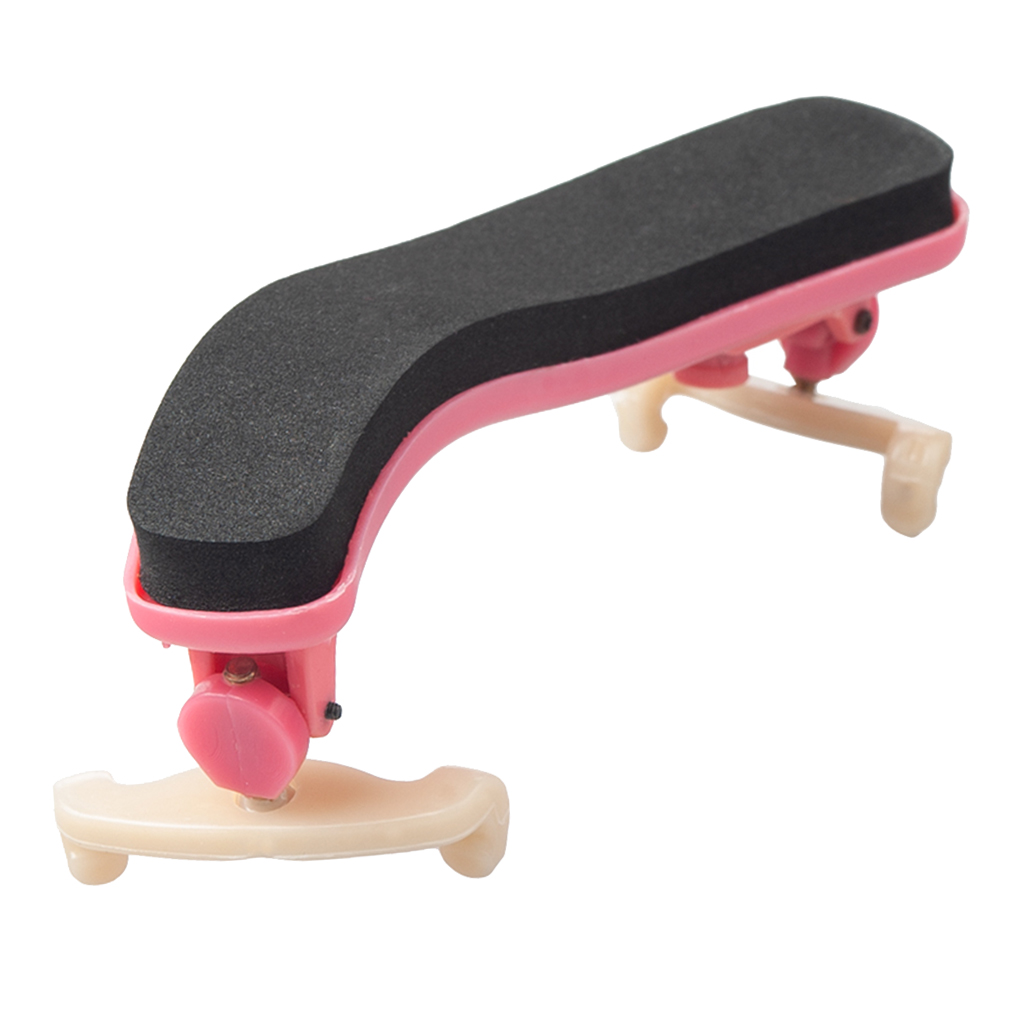 1/2 1/4 Violin Shoulder Rest Pads Plastic Adjustable Shoulder Violins Rest, Pink