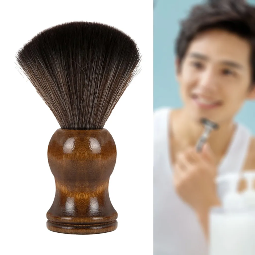 Shaving Brush with Solid Wood Handle Professional Brush for Salon Tool Beard Shaving Brush Male Shave Gifts