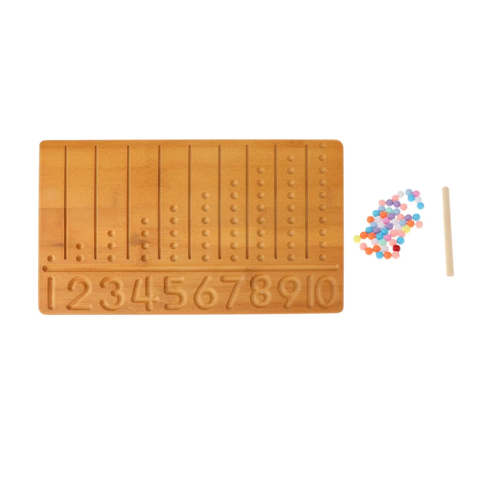 Number Tracing Board Wooden Learn to Write 123 Counting Aid Board Fine Motor