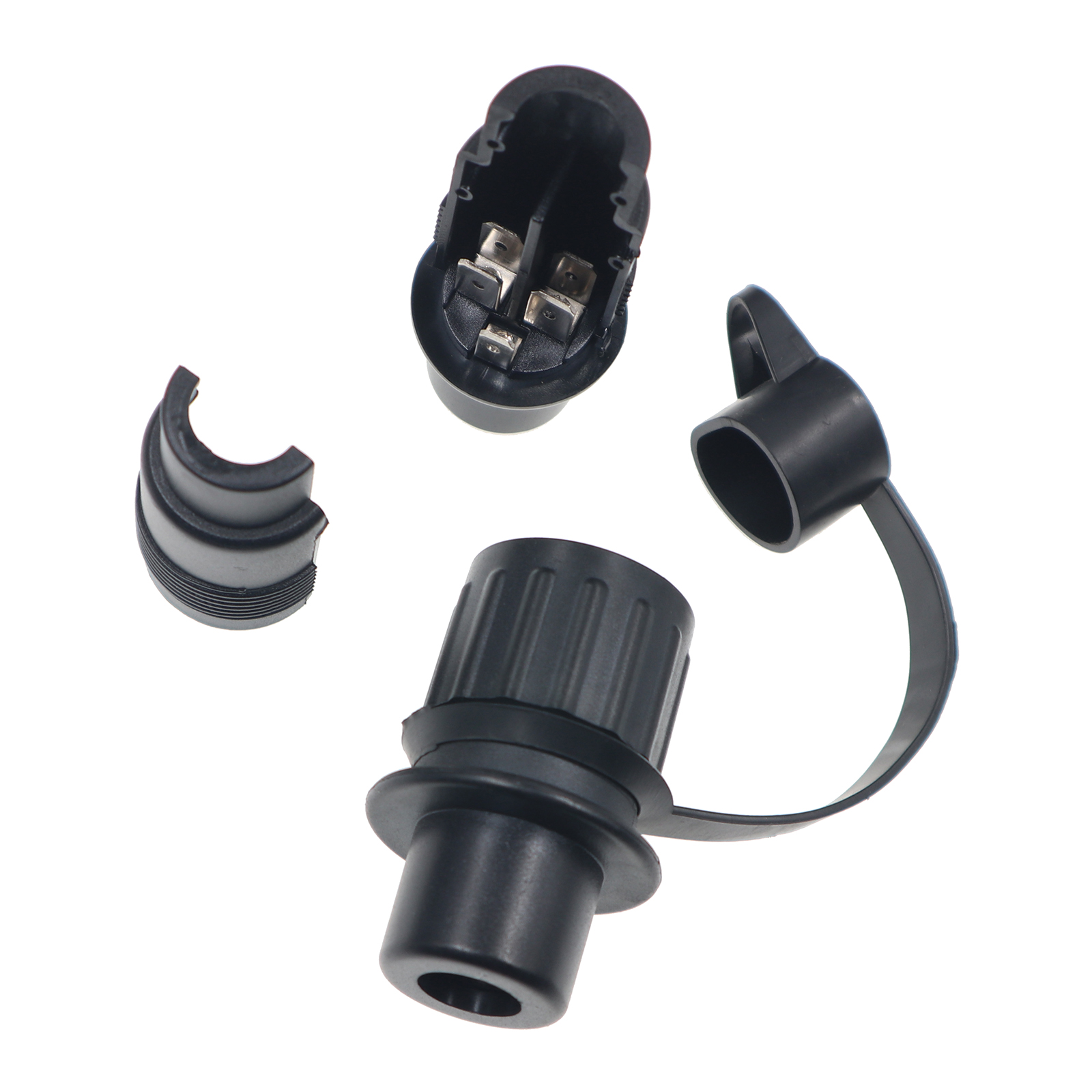 Waterproof 3 Pin Electrical Connector Trailer Caravan RV Wire Plug Socket