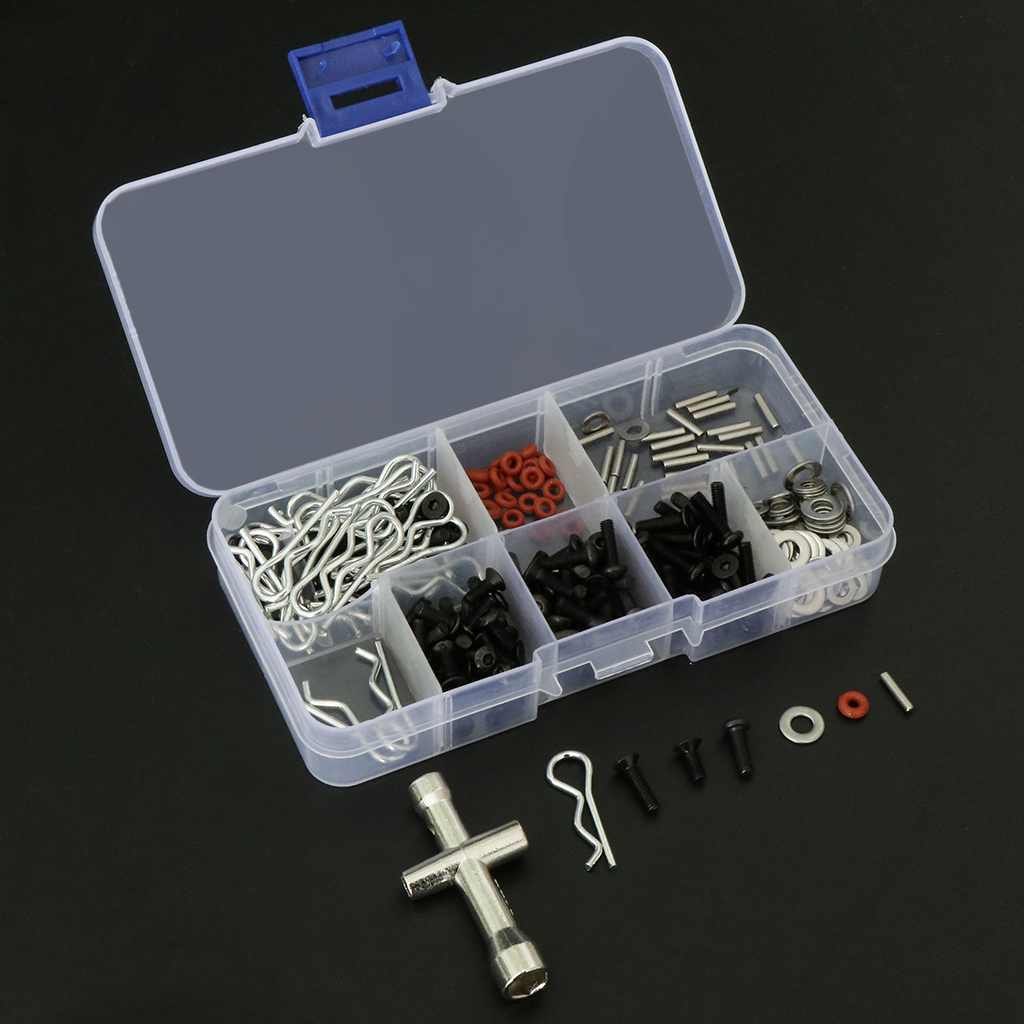 270 in One Set Screws Box Repair Tool Kit for 1/10 HSP RC Car DIY Kits, Comes in A Durable Case