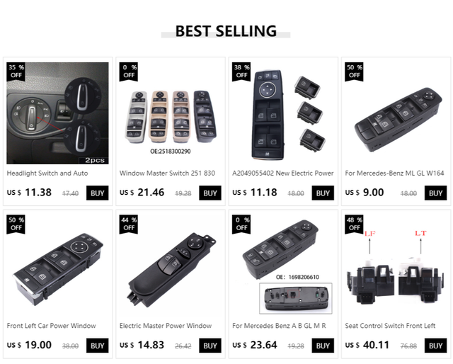 POWER WINDOW CONTROL Switch Fits For Mercedes-Benz C E CLASS S204 W204 - Foto 6