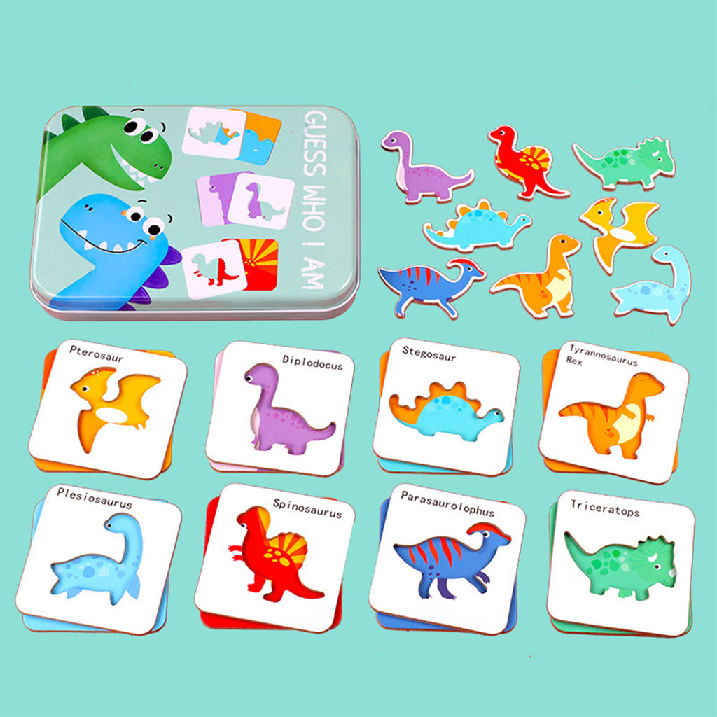 Fun Matching Game Flash Cards Jigsaw Peg Set Montessori Toys for Children
