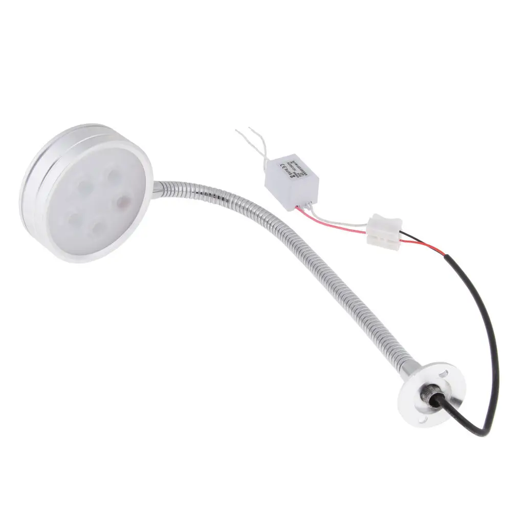 LED Map Reading Light 5W with Flexible 300mm Tube for Motorhome Boat RV Camper