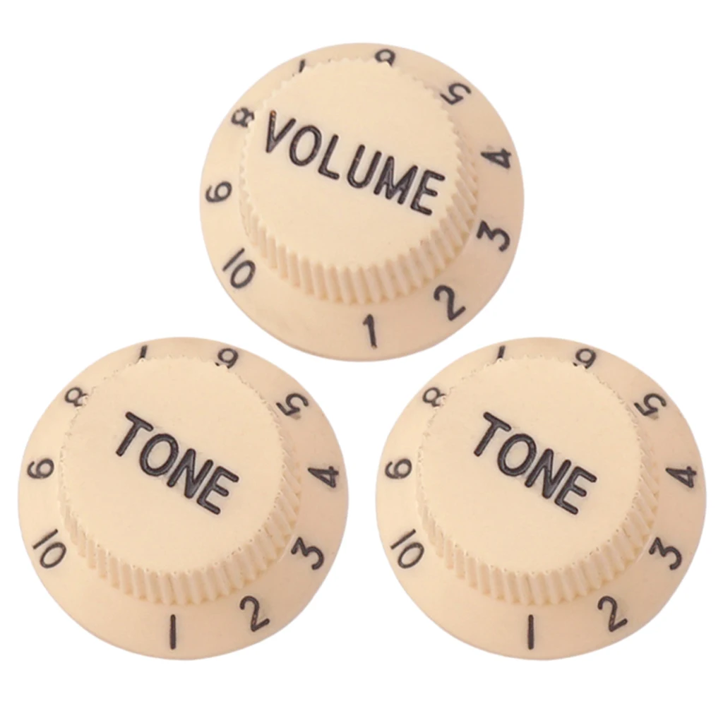 Tooyful 3 Pcs Guitar Speed Control Knobs 1 Volume 2 Tone for ocaster  ST SQ Electric Guitar Parts Accessory