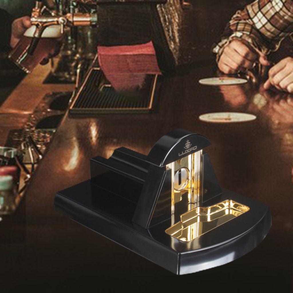 Exquisite Desktop Cigar Cutter Guillotine Single Blade Smooth Thicker Cigar Puncher for Cigar Accessories Black Adults Present