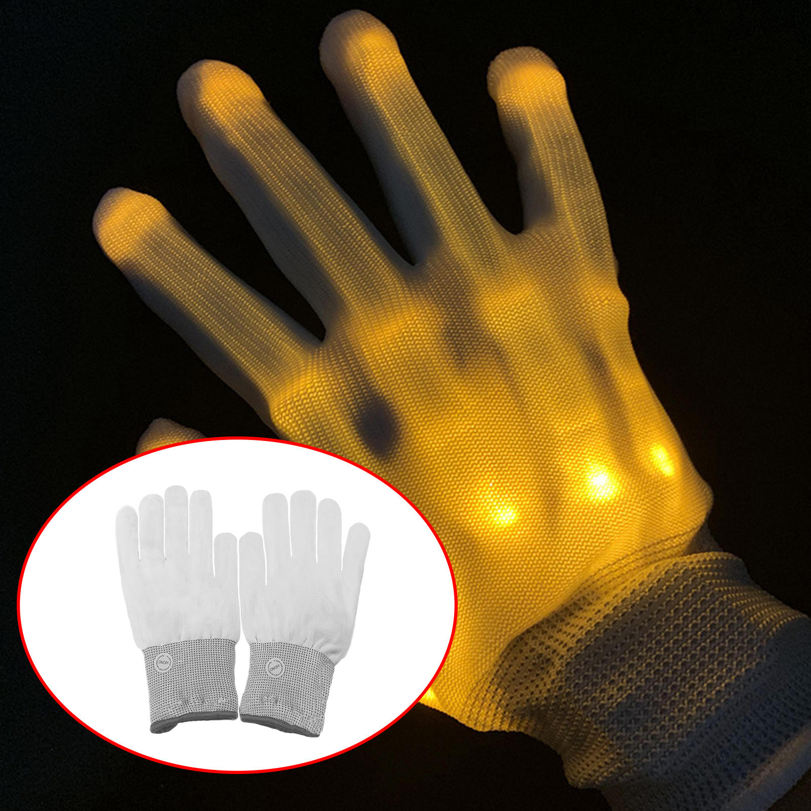 Luminous Light up Gloves Knitting Decorations Performance Flashing LED Glowing Gloves for Birthday Clubbing Christmas Girls/Boys