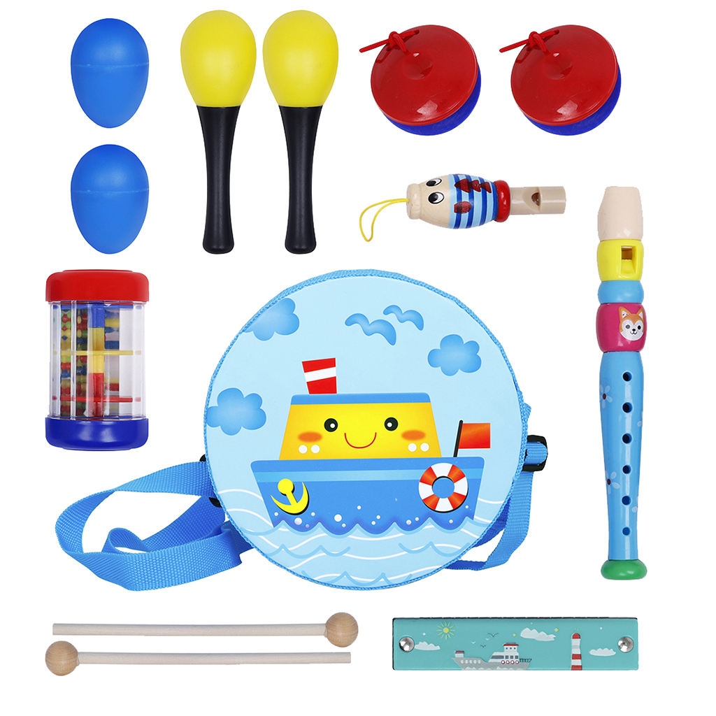 Kids Musical Instrument Toys 8 Pcs Musical Toys for Girls and Boys Educational Toys for Baby Toddler with Storage Bag